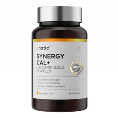 Bottle of ONOTIC Calcitrin Gold on a clean countertop lifestyle shot