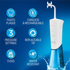 Compact travel-friendly water flosser design