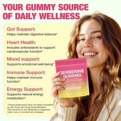 Onznoz Berberine Gummies serving plate highlighting convenient daily wellness routine