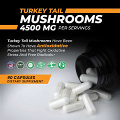 Product bottle and packaging showing 4500mg extract per capsule