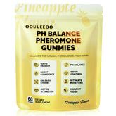 Front view of OOUUEEOO Pheromone Gummies bottle and packaging