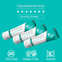 Whitening action concept with toothpaste for sensitive teeth