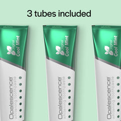 Opalescence toothpaste tubes arranged for packaging