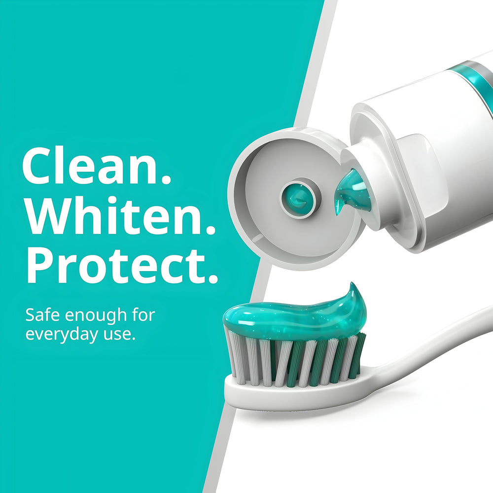Mint flavor and minty freshness label on Opalescence toothpaste