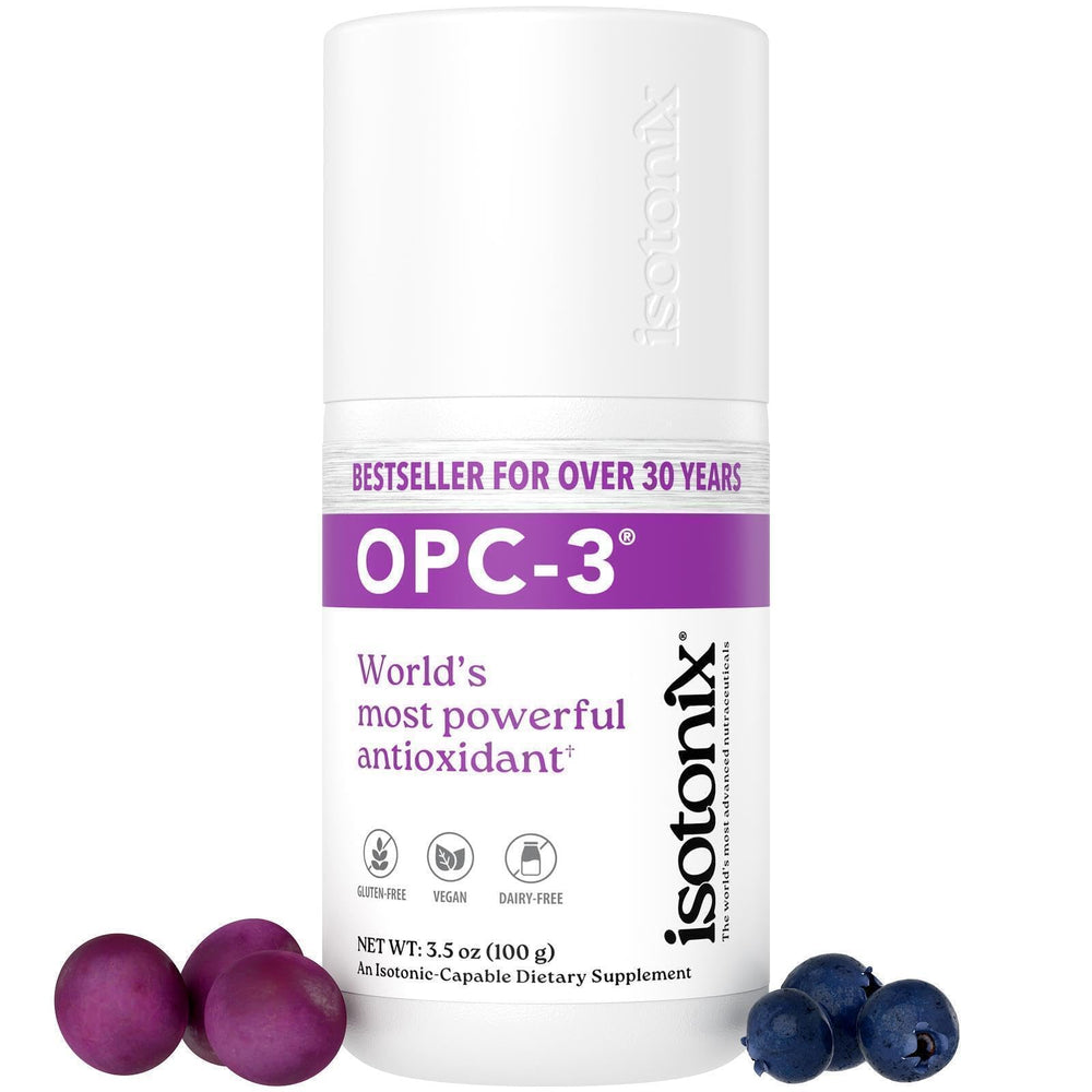 OPC-3 Isotonix antioxidant supplement bottle on display