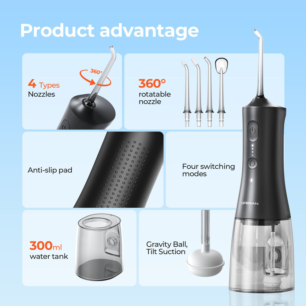 Orthodontic tip for braces and bridges included with the flosser