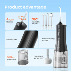 Orthodontic tip for braces and bridges included with the flosser