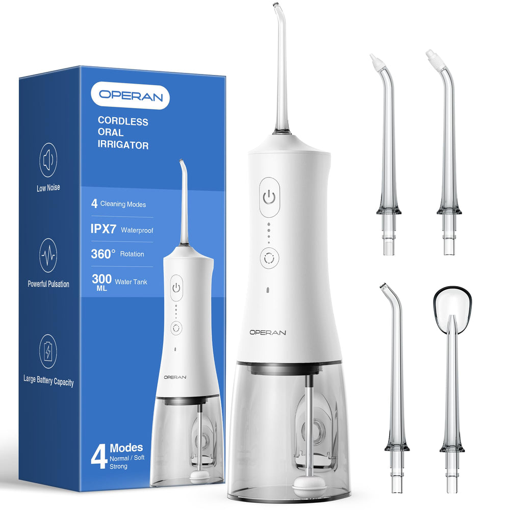 Operan Water Flosser front view in white