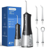 Front view of Operan Water Flosser Black