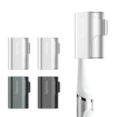 Ophimos aluminum toothbrush caps 4-pack silver variant - close-up