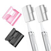 Ophimos aluminum toothbrush cover cap in silver color - front view