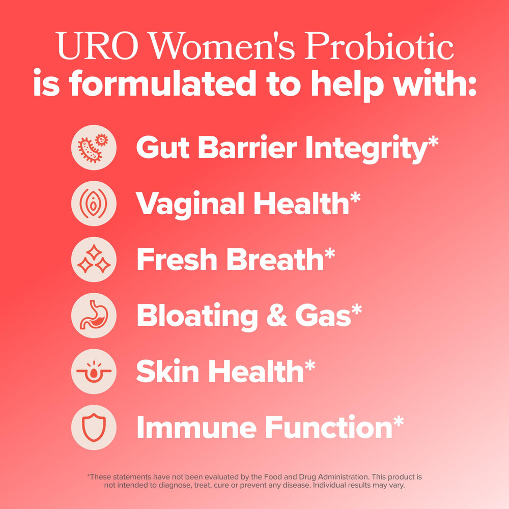 Close-up of URO Women’s Probiotic capsule