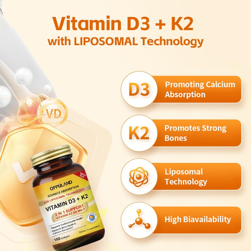 liposomal absorption graphic for D3K2