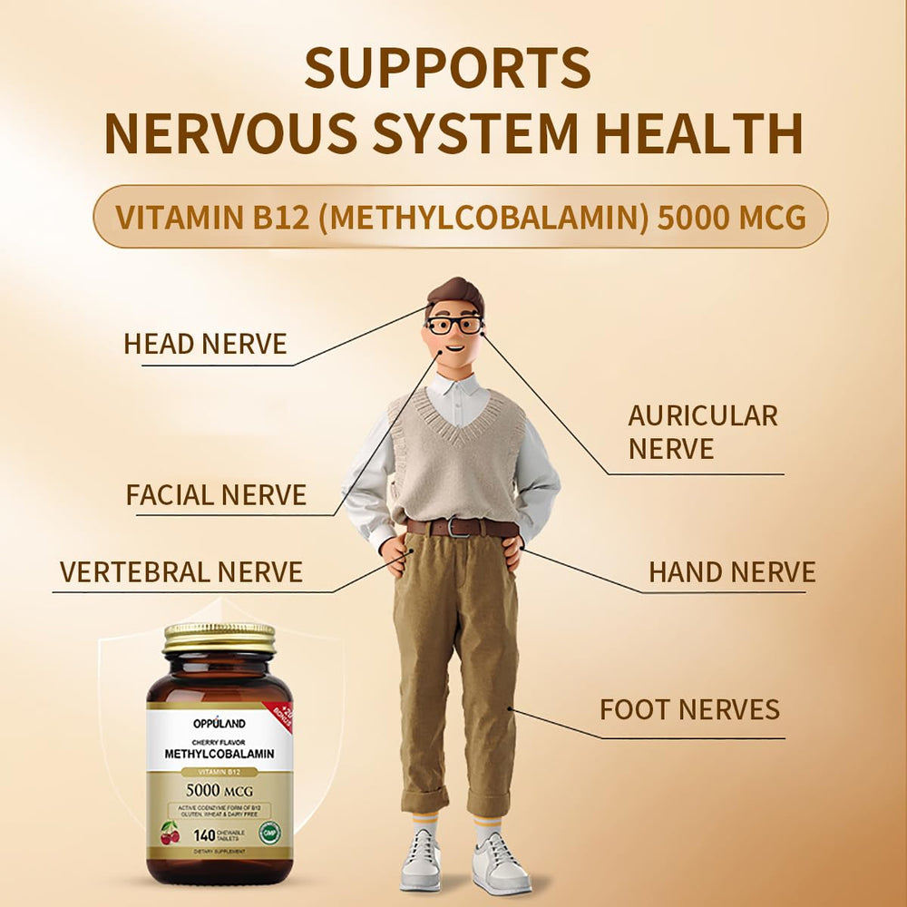 Cherry-flavored chewable methyl B-12 5000mcg tablets