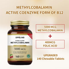 Sublingual methyl B-12 5000mcg tablets for quick absorption