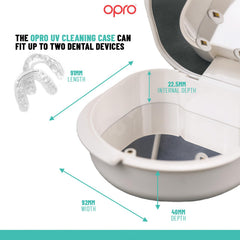 Rechargeable battery and USB-C charging port on OPRO UV Cleaning Case