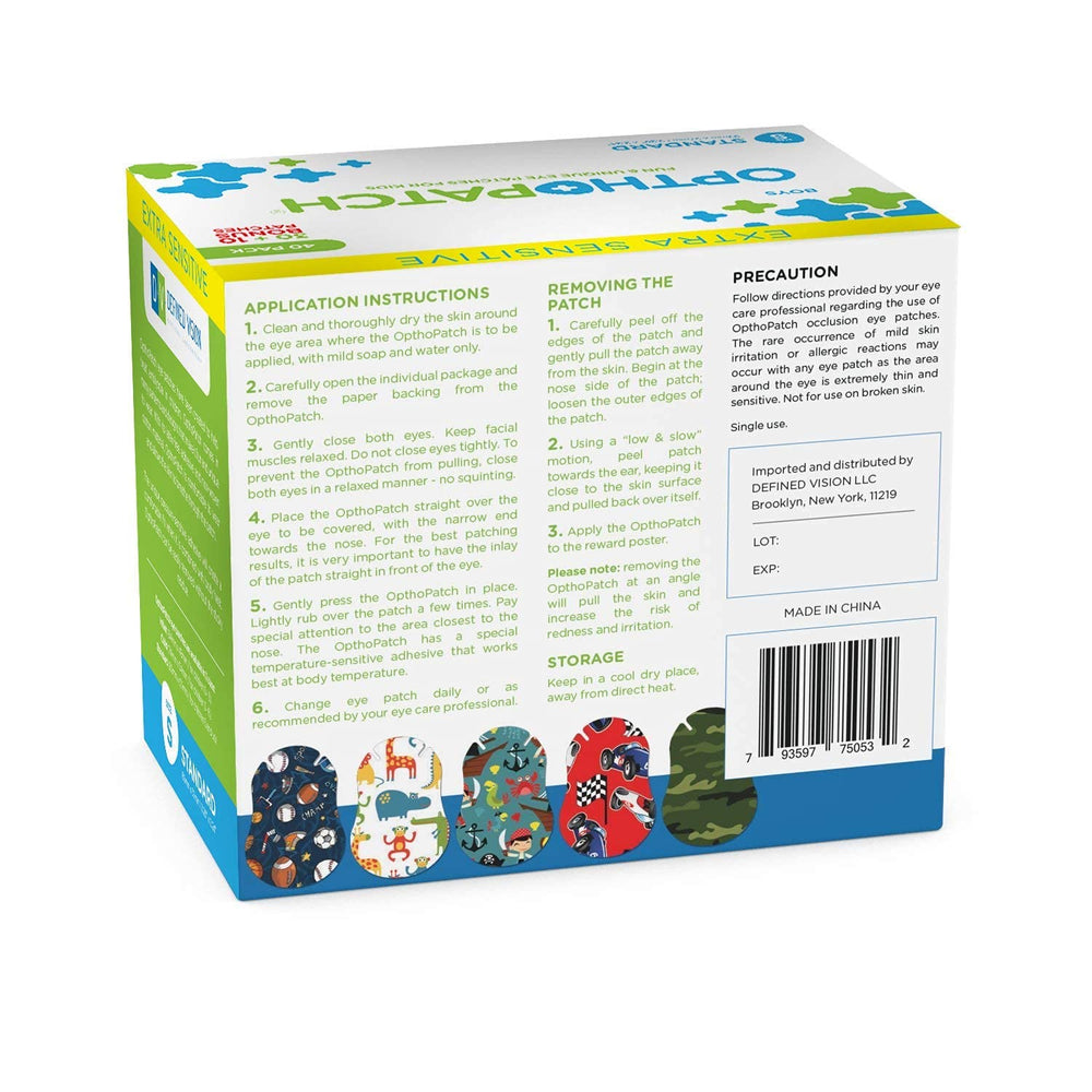 Packaging shot showing 40 patches and rewards chart