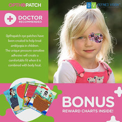 Opthopatch Series II girls' eye patches - 100 count - design 06