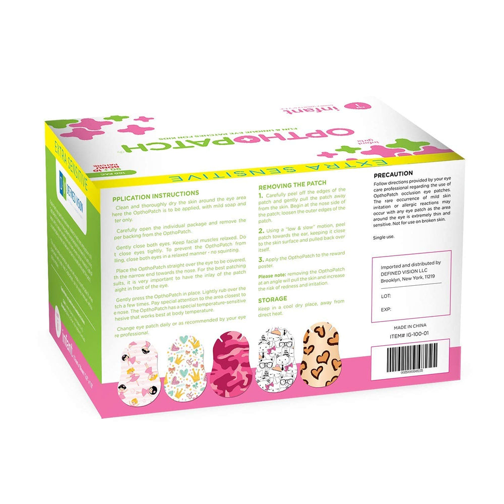 Opthopatch Series II infant eye patches packaging front