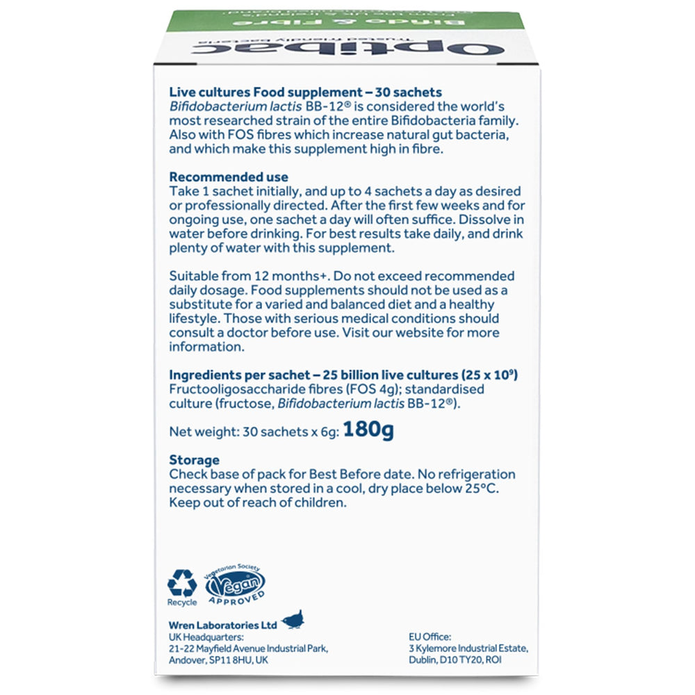 OptiBac Probiotics suitable for pregnancy, breastfeeding, infants, vegan and gluten-free
