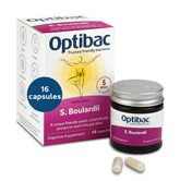 OptiBac Probiotics Saccharomyces boulardii bottle on white background