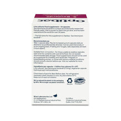 Lifestyle shot of probiotic supplement on white surface
