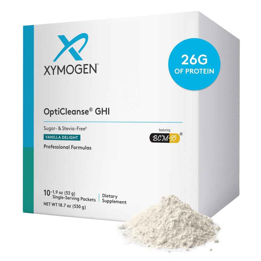 XYMOGEN OptiCleanse GHI Detox Gut Cleanse Vanilla Delight 10-pack box front