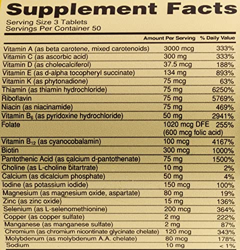 Open bottle of Opti-Men multivitamin