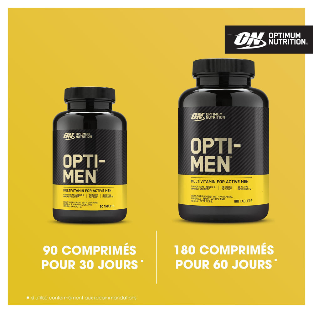 Opti-Men bottle label with ingredients
