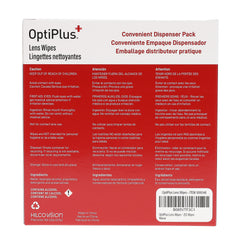 Person cleaning glasses on the go with OptiPlus wipes