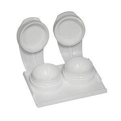 OptiSource International WHITE flip-top contact lens flat packs, pack of 100