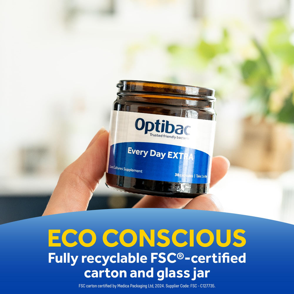 Healthy gut health concept with probiotic capsules