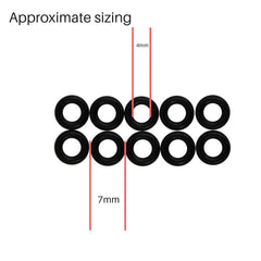 Rubber hinge tightener ring with 7mm outside diameter