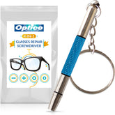 Optico 4-in-1 glasses repair kit with Phillips and flathead screwdrivers