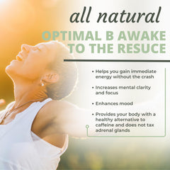Optimal Health Systems B Awake in-use shot suggests improved focus during a busy day.