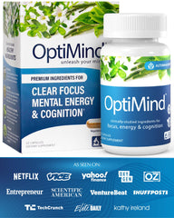 Optimind B1 and B12 vitamins bottle emphasize brain health support.