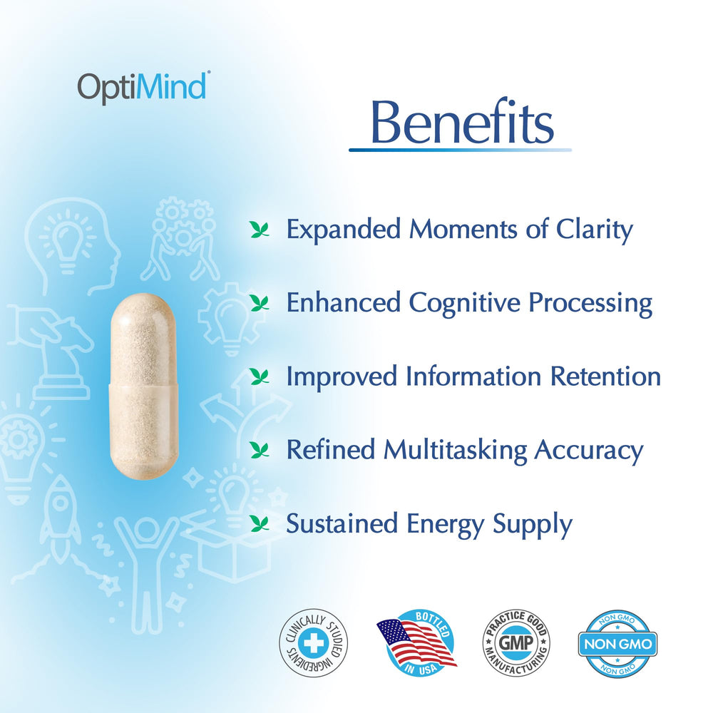 Optimind natural green coffee caffeine image signals energizing support for focus.