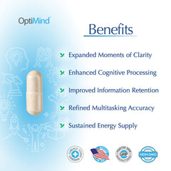 Optimind natural green coffee caffeine image signals energizing support for focus.