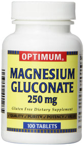 Bottle of Optimum Magnesium Gluconate 250 mg - 100 count
