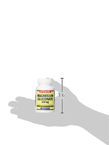 Front view of Optimum Magnesium Gluconate packaging