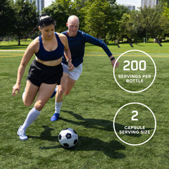 Two-capsule serving size illustration for BCAA 1000