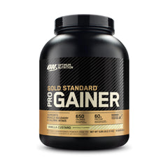 Optimum Nutrition Gold Standard Pro Gainer Vanilla Custard tub 5.09 lb front view