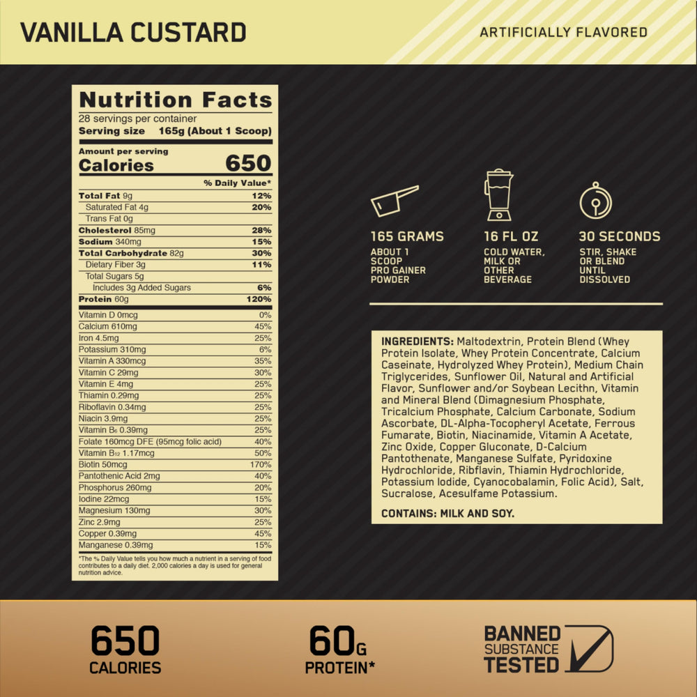 650 calories per serving highlighted on nutrition facts label