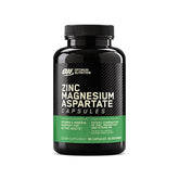 Bottle label of Optimum Nutrition Zinc Magnesium Aspartate 180-count