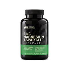 Bottle label of Optimum Nutrition Zinc Magnesium Aspartate 180-count
