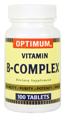 Optimum Vitamin B-Complex Tablets bottle, 100 count, pack of 2