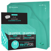 Close-up of OPTIPAK anti-fog microfiber cloth cleaning eyeglasses