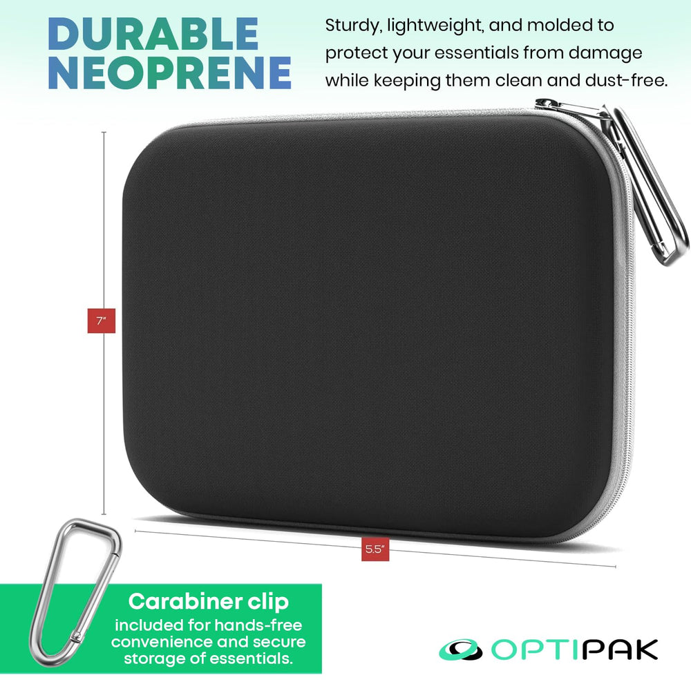 Black neoprene pouch for Optipak antifog spray kit