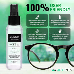 Smartphone screen being cleaned with OPTIPAK Sparkle