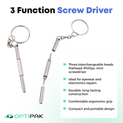 Full 5-piece OPTIPAK Sparkle kit including bottles, cloths, and screwdriver